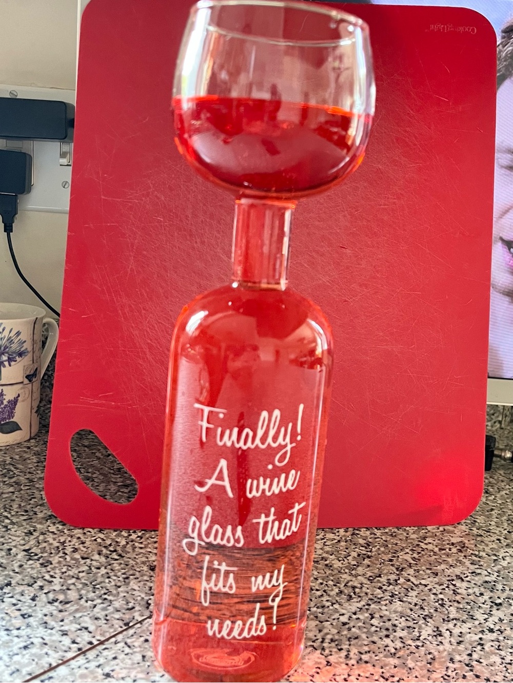 Big Mouth Inc Novelty Wine Bottle Glass